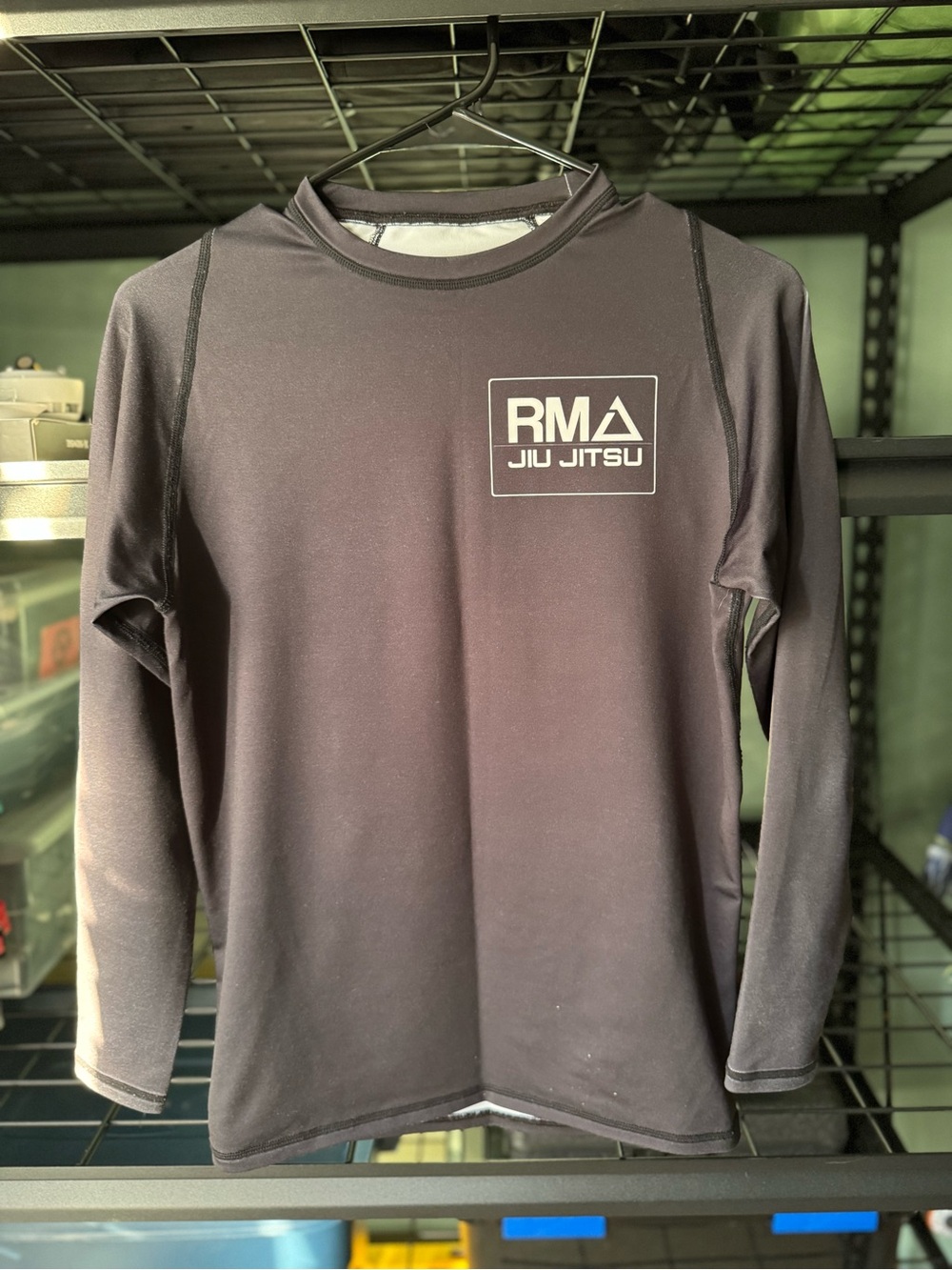 Jiu Jitsu Men’s Long Sleeve Rash Guard - Black RMA Gameness